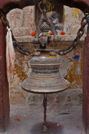 Old bell at a templeの写真素材