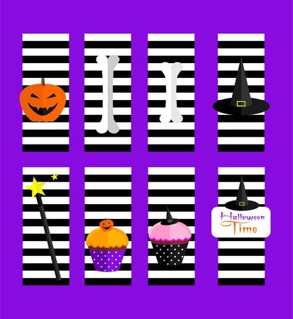 Halloween iconsのイラスト素材