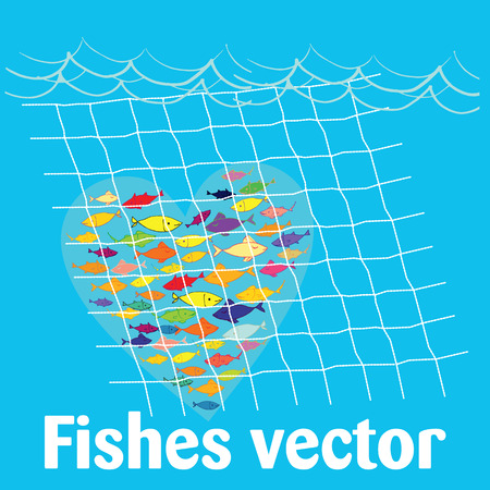 Heart in netのイラスト素材