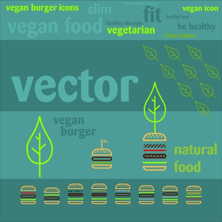 veagan burgerのイラスト素材