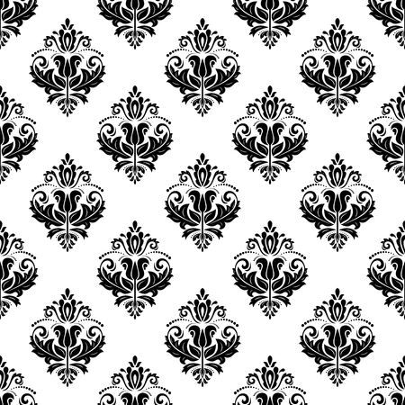 Oriental vector pattern with damask, arabesque and floral elements  Seamless abstract backgroundのイラスト素材
