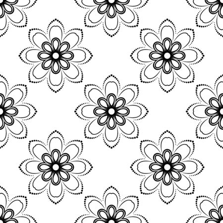 Oriental pattern with damask, arabesque and floral elements. Seamless abstract backgroundのイラスト素材