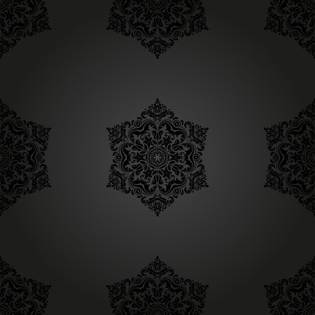 Floral vector oriental pattern with damask, arabesque and floral elements. Seamless abstract wallpaper and backgroundのイラスト素材