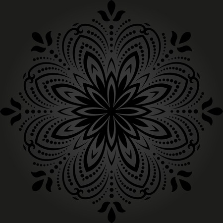 Damask vector floral pattern with arabesque and oriental elements. Abstract traditional ornament for wallpaper and backgroundのイラスト素材