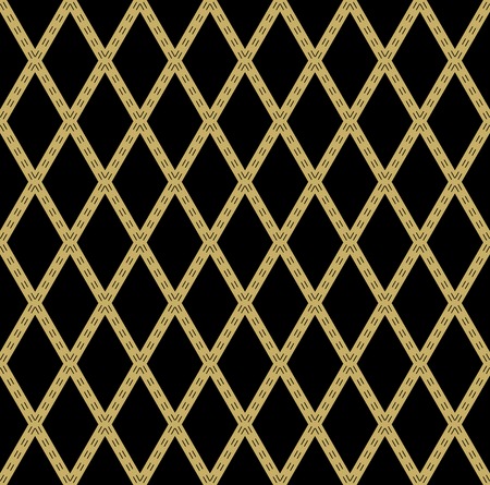 Geometric fine abstract vector pattern. Seamless modern dark texture for wallpapers and background with golden linesのイラスト素材