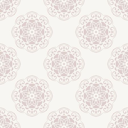Floral vector oriental pattern with floral elements. Seamless abstract pink ornamentのイラスト素材