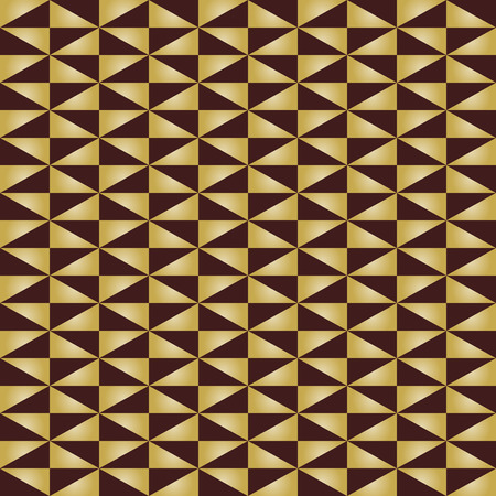 Geometric vector texture with brown and golden triangles. Seamless abstract background for wallpapersのイラスト素材