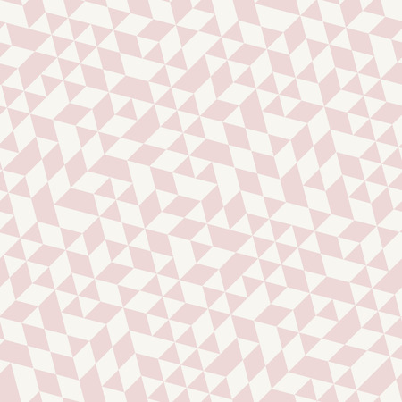 Geometric vector texture with pink and white triangles. Seamless abstract backgroundのイラスト素材