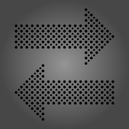 Fine vector dotted dark arrows. Elements for web, infographic and diagramsのイラスト素材