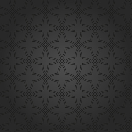 Seamless vector ornament. Modern stylish geometric dark pattern with repeating elementsのイラスト素材