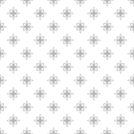 Seamless vector ornament. Modern stylish geometric pattern with repeating silver starsのイラスト素材