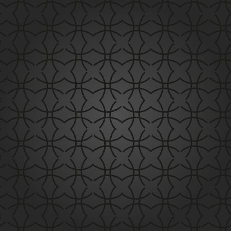 Seamless vector black ornament. Modern geometric pattern with repeating elementsのイラスト素材