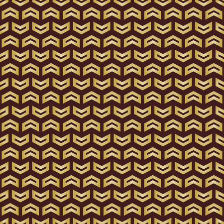 Geometric vector pattern with golden arrows. Seamless abstract backgroundのイラスト素材