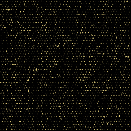 Geometric seamless vector background with ink splashes and stains. Abstract texture. Black and golden patternのイラスト素材