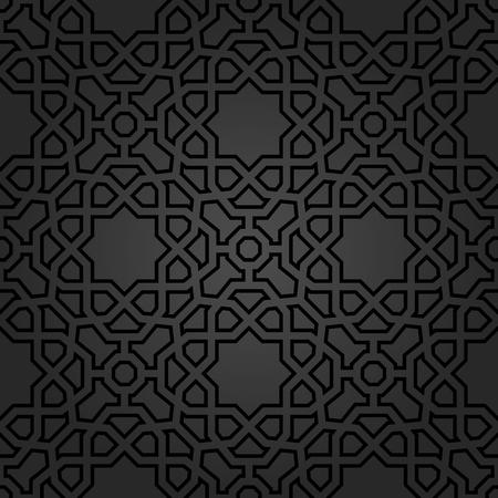Seamless vector dark pattern for your designs and backgrounds. Modern geometric ornamentのイラスト素材