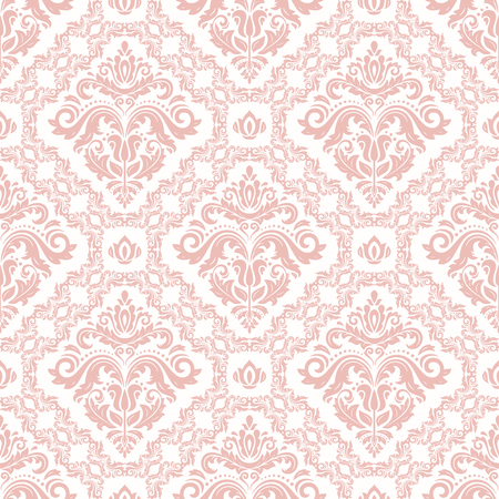 Damask vector classic pattern. Seamless abstract background with repeating elements. Orient backgroundのイラスト素材