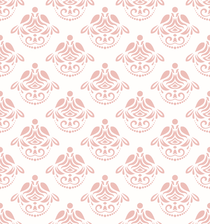 Classic seamless vector pink pattern. Traditional orient ornament. Classic vintage backgroundのイラスト素材