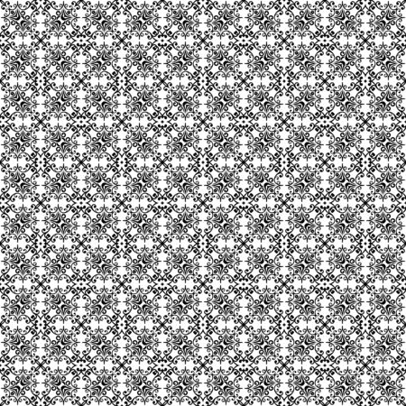 Classic seamless vector black and white pattern. Traditional orient ornament. Classic vintage backgroundのイラスト素材