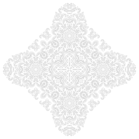 Oriental vector pattern with arabesques and floral elements. Traditional classic ornament. Vintage pattern with arabesquesのイラスト素材