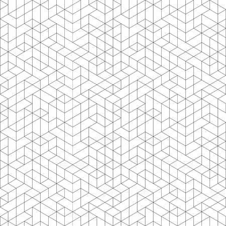 Seamless black and white background for your designs. Modern vector ornament. Geometric abstract patternのイラスト素材