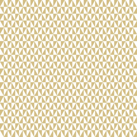 Geometric vector pattern with white and golden triangles. Geometric modern ornament. Seamless abstract backgroundのイラスト素材