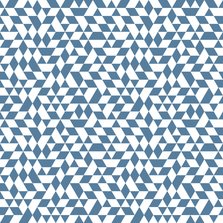 Geometric vector pattern with blue and white triangles. Geometric modern ornament. Seamless abstract backgroundのイラスト素材
