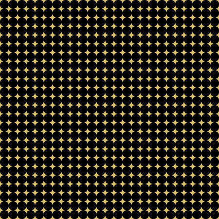 Seamless geometric vector pattern. Modern ornament with golden stars. Geometric abstract golden patternのイラスト素材