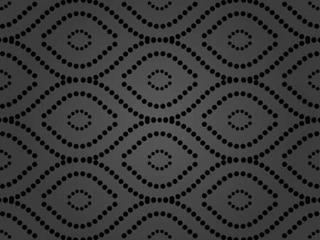 Seamless vector ornament. Modern dark dotted background. Geometric modern pattern