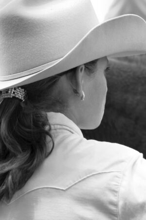 Cowgirl waitingの写真素材