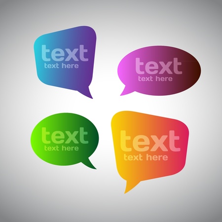 Colorful Speech Bubblesのイラスト素材