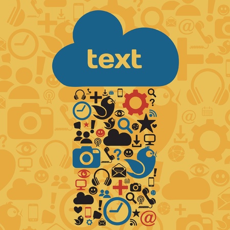 Social Media cloudのイラスト素材