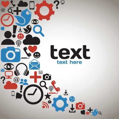 Social Media Icons Background Illustrationのイラスト素材