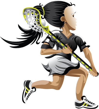 Lacrosse Girlのイラスト素材