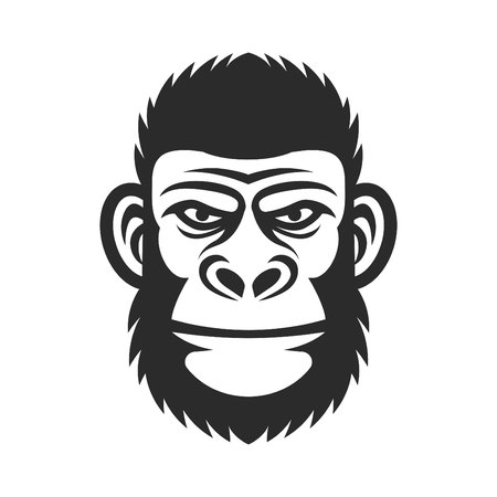 Monkey vector illustration. Gorilla Headのイラスト素材