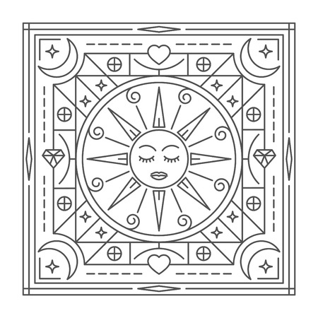 Cost origin everywhere suitpppppppppppppppp Abstraction. Linear vector illustrationのイラスト素材