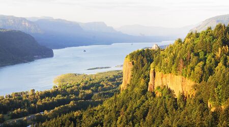 The crown Vista Point at Columbia River Georgeの写真素材