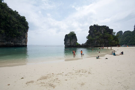 Beautiful Bay in Hong Island - Krabi Province, Thailandのeditorial素材