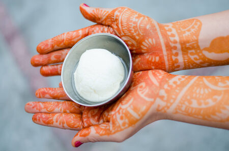 Image detail of henna being applied to hand.の写真素材