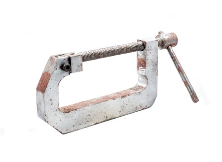 Clamp tool isolated on white backgroundの写真素材