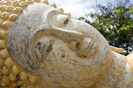 Head of Buddha. Monastery in Thailand. の写真素材