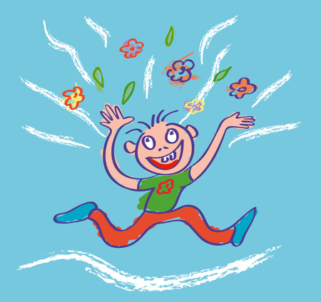 Be happy. Vector illustration.のイラスト素材