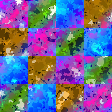 Seamless texture of endless colorful color spots.のイラスト素材