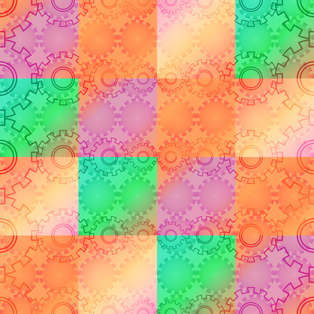 Seamless industrial Mechanics background. Abstract vector illustration.のイラスト素材