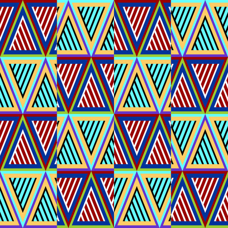 Seamless geometric pattern of triangle and stripes