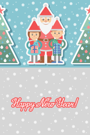 Vector drawing on the theme of Christmas.のイラスト素材