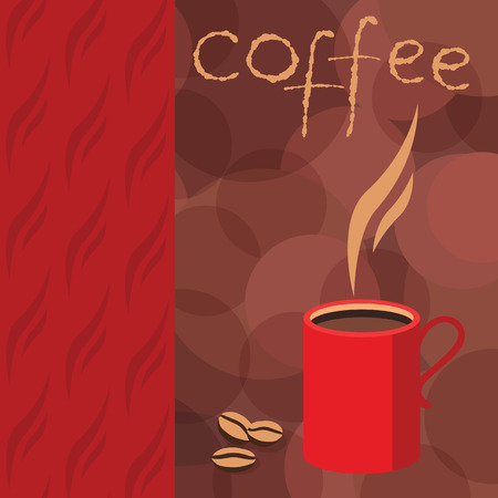Vector drawing of a hot Cup of coffee for printed materials brochure, leaflet, flyer corporate style cafe and restaurantのイラスト素材