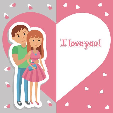 A Valentine s day gift. Vector picture with congratulations for the holiday.のイラスト素材