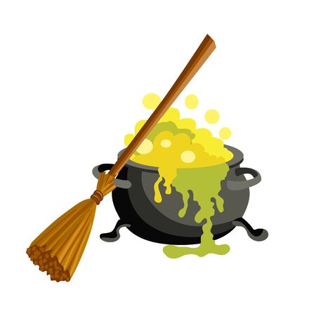 Magic pot vector illustration isolated on white background.のイラスト素材