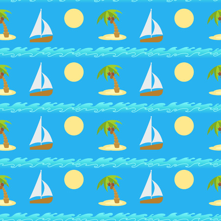Ongoing vector pattern. Travel backgroundのイラスト素材
