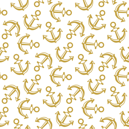 Seamless pattern with anchors. Ongoing backgrounds of marine theme.のイラスト素材